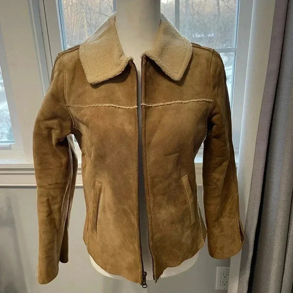 𝅺gap suede shearling jacket‎ - Picture 1 of 5